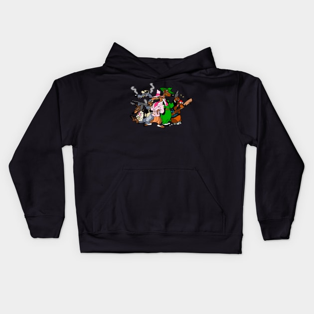 toon patrol Kids Hoodie by oria